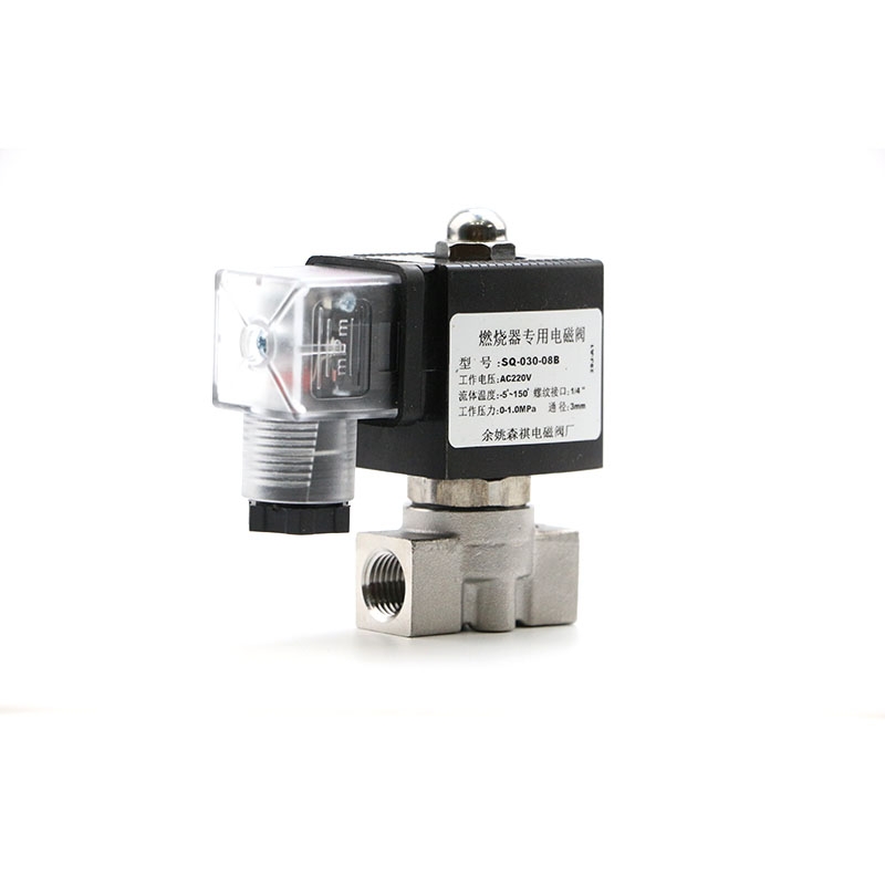 Plastic-encapsulated coil junction box type 08 stainless steel solenoid valve